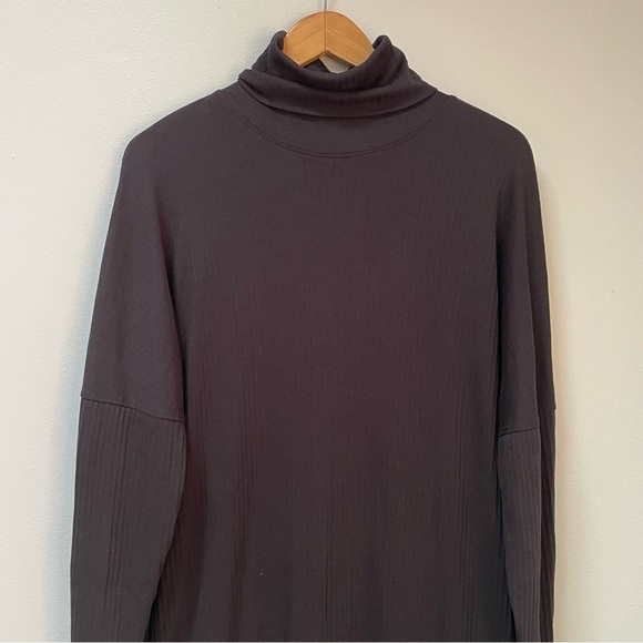 Missguided Black Ribbed Turtleneck Long Sleeve Sweater Midi Dress - Picture 4 of 8